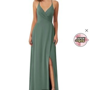 Azazie Davis A4 Eucalyptus Bridesmaids Dress